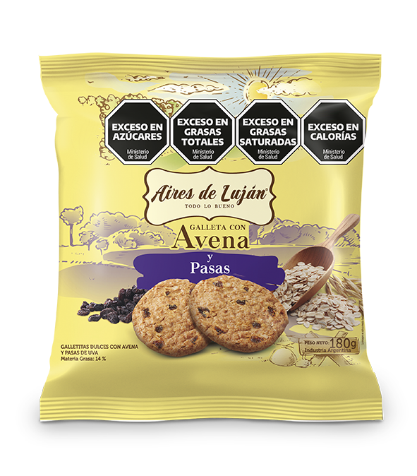GALLETA A.LUJAN AVENA Y PASAS 180G